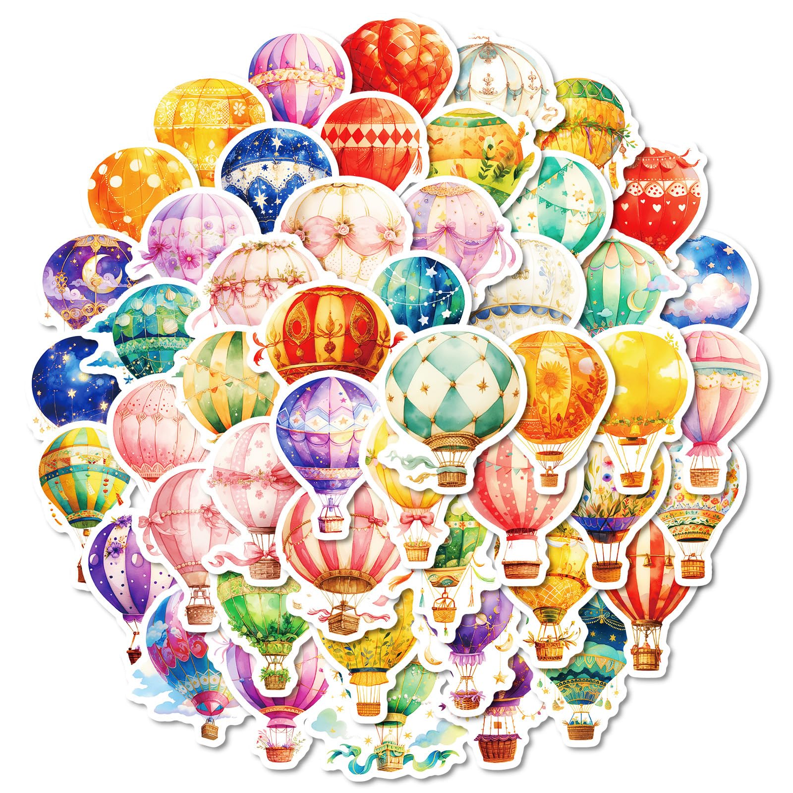 シーグラスアート『 Colorfulな気球に乗って•*¨*•.¸♬︎』 熱気球 ガス気球 ロジェ気球 気球 スカイスポーツ 空遊び 遊覧飛行