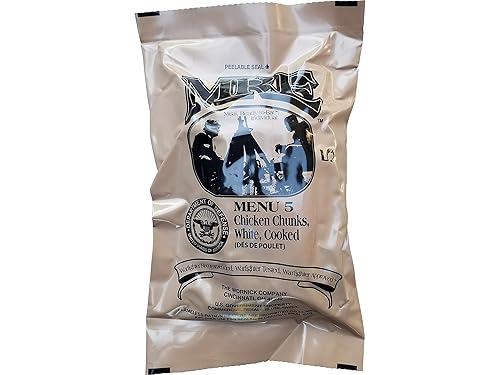 Raciones de comida de militares de EE.UU. lista para comer, fecha de inspección enero de 2018 o posteriormente