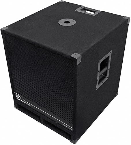 Miniatura 2 de Rockville RBG18S subwoofer PA de 18 pulgadas, 2000 W pico500 W RMS, alimentación activa, DSP y limitador, crossover ajustable, madera de birch de 7