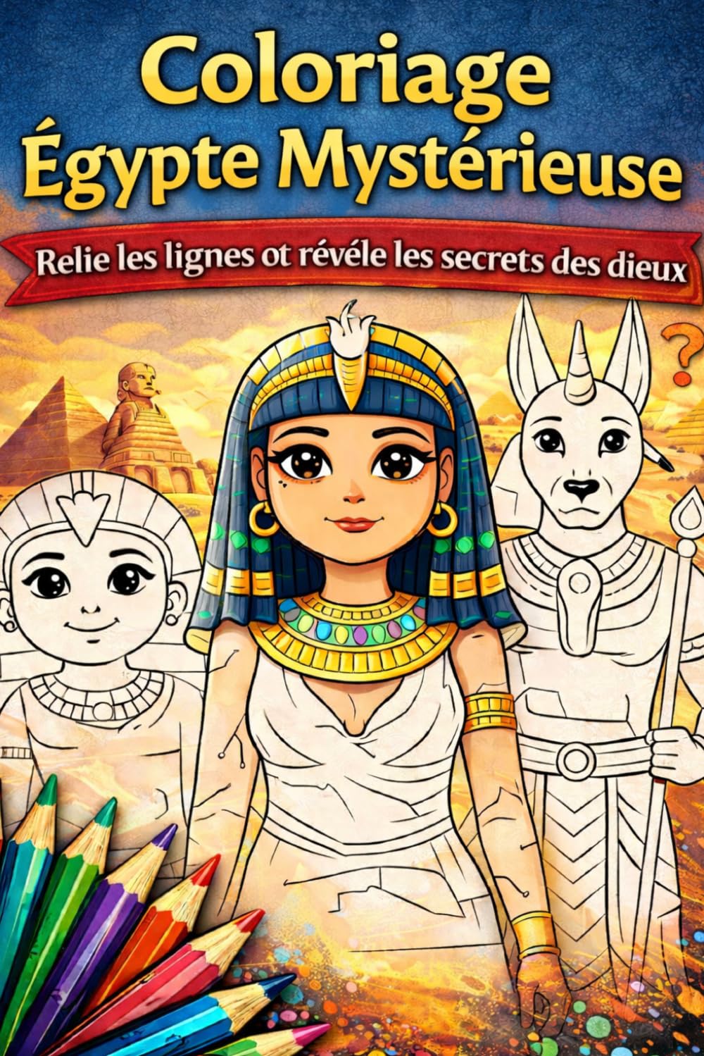 Coloriage Égypte Mystérieuse – Relie les lignes et révèle les secrets des dieux: 84 dessins à compléter et colorier – Livre créatif et ludique pour ... avec pharaons, sphinx et légendes égyptiennes