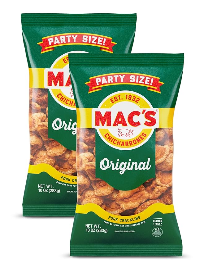 Amazon.com: Mac's Original Cracklins Pork Rind (10 Ounce, Pack of 2)