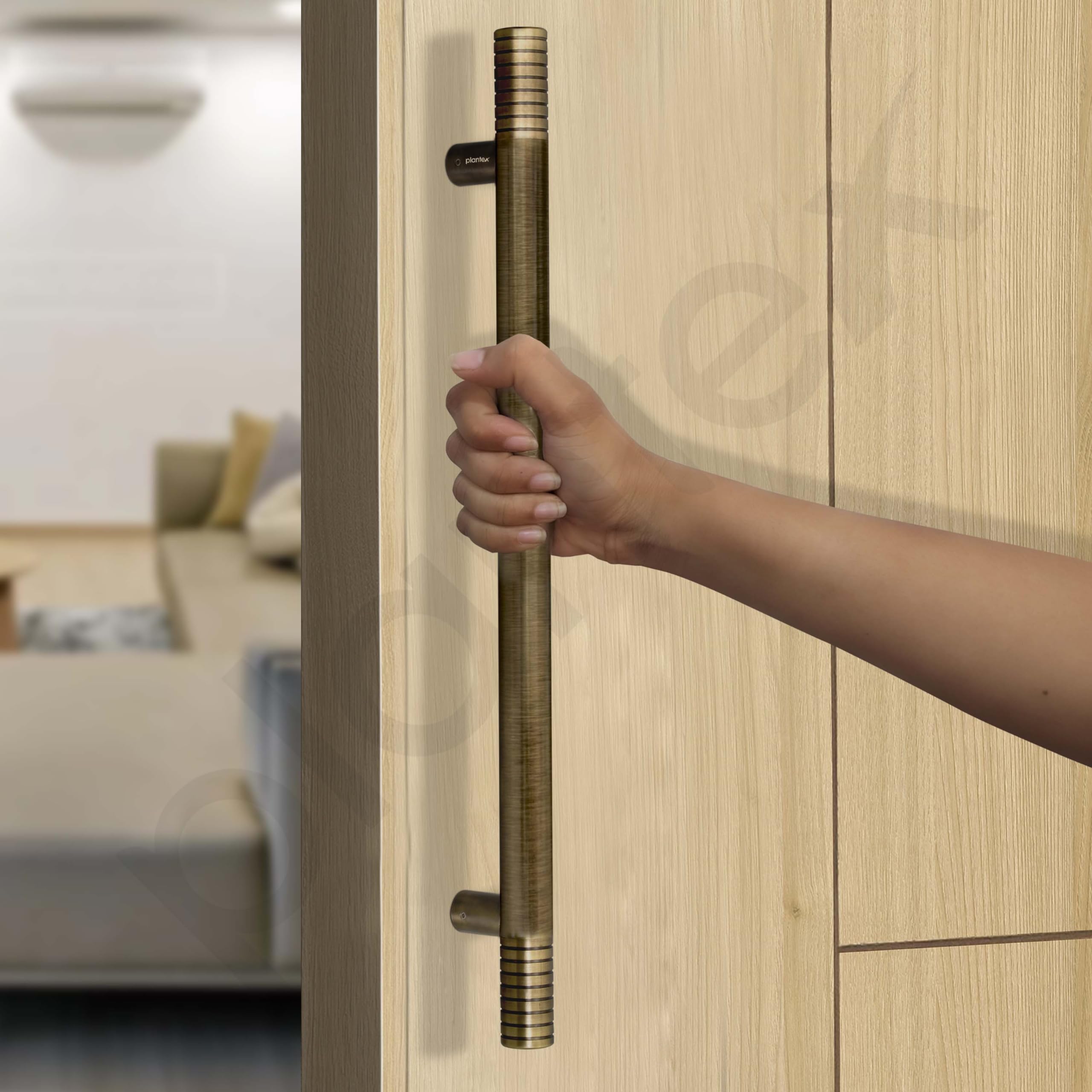 Plantex Heavy Duty Handle for Door/24 inch Main Door Handle/Door Pull-Push Handle/3 Years Warranty Pack of 1 (Brass Antique) — Amazon image 5