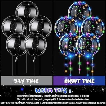 Amazon | LEDバルーン 40個セット LEDライトアップボボバルーン