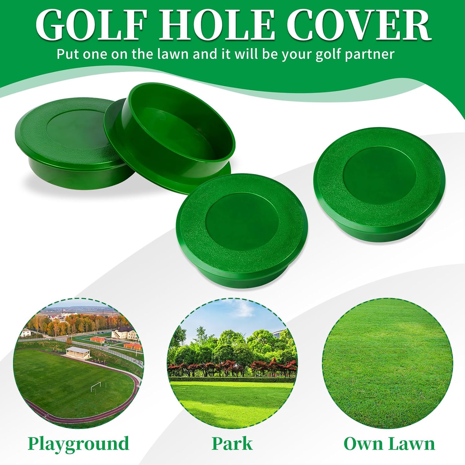 Golf Cup Cover for Golf Course Hole.Golf Hole for Putting Green Cover for Backyard Practice Putting Green Hole, ABS Hole Cup Covers Comply with USGA Regulations