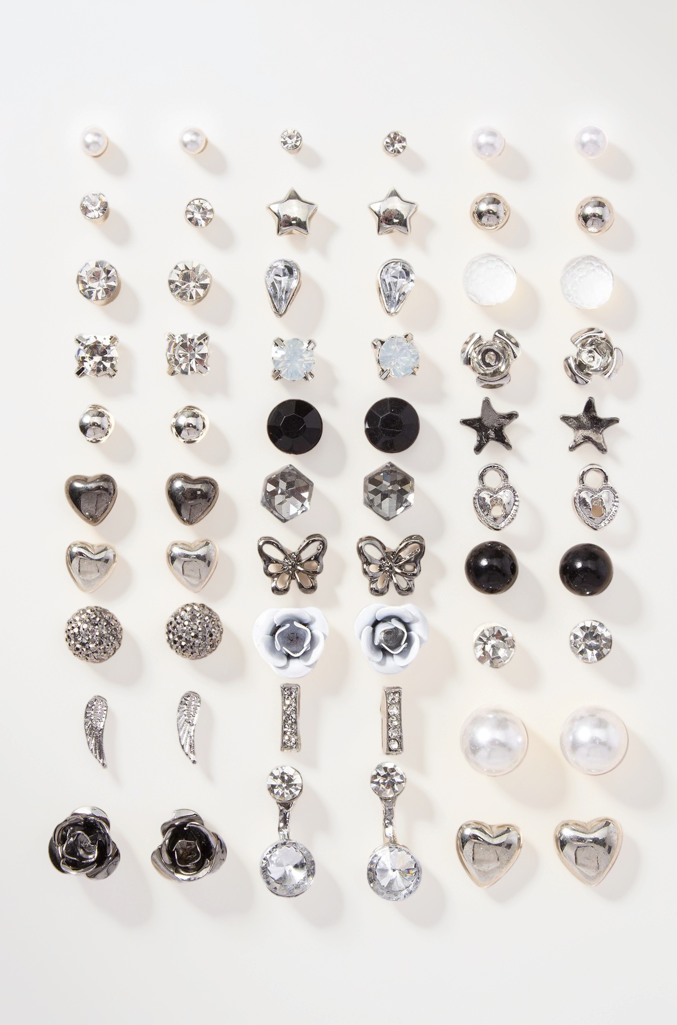 30 Pairs Earrings Combo Set Latest Stylish Crystal Pearl Earrings for Women and Girls (14855er) Valentine Gift for Girlfriend