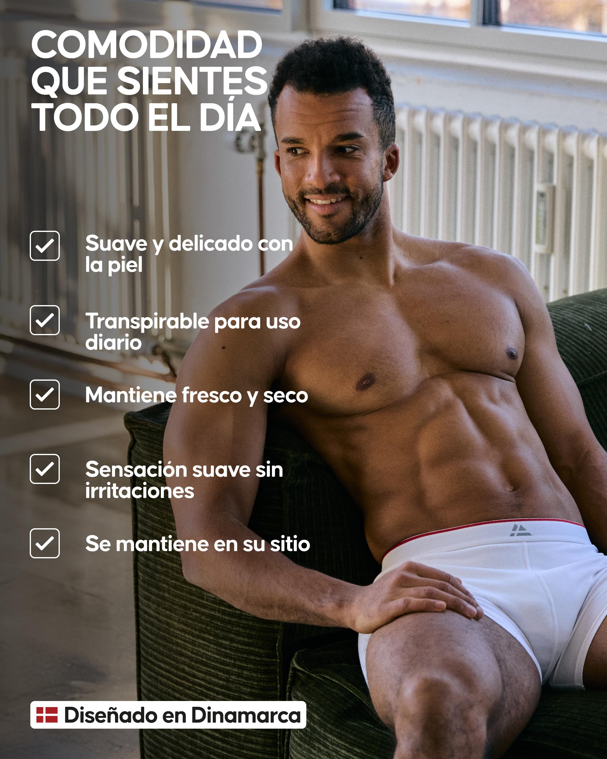 DANISH ENDURANCE Calzoncillos Hombre Boxer de Bambú, Suaves y Elásticos, 3, 6 o 10 Pack