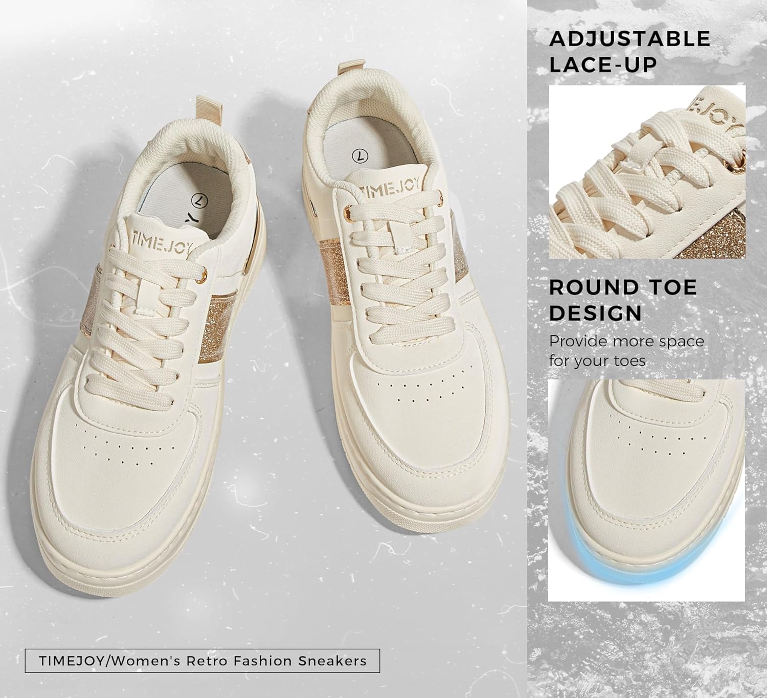 Women's Platform Fashion Sneakers Retro Casual Walking Tennis Shoes Low Top Lace Up Comfort Non Slip Footwear - Image 7