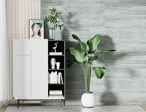 Miniatura 4 de SINGULARWOOD Tablones de pared, paneles de madera real de acento rústico para decoración de paredes interiores, fácil instalación (12 hojas14.50