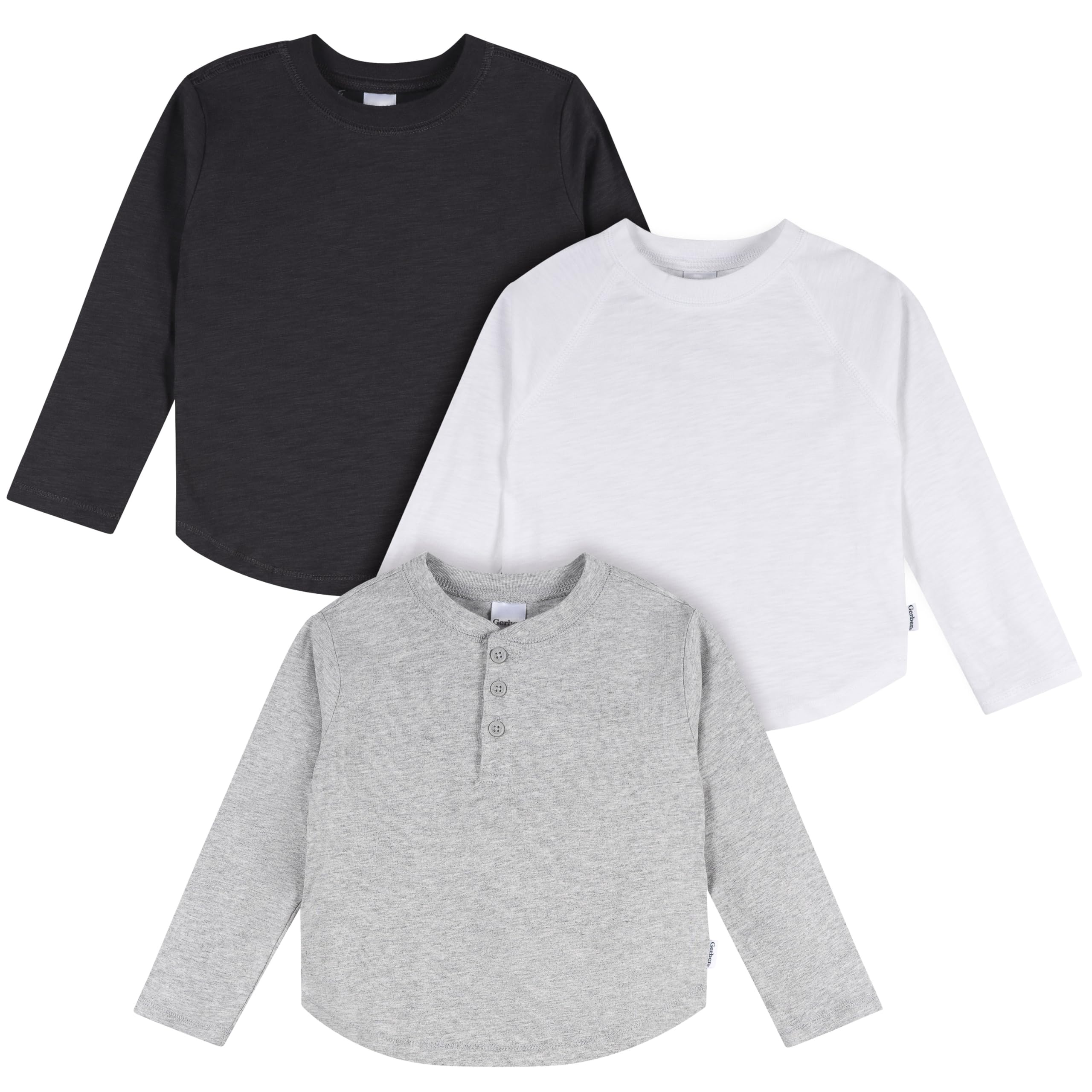 Gerber Baby Boys 3-Pack Long Sleeve Shirts
