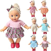 Vista 1 de NA BOBO - Juego de 6 ropa para muñecas de 12-14-16 pulgadas, ropa de muñeca de bebé, trajes de disfraces, ropa de muñeca bonita, hecha a mano