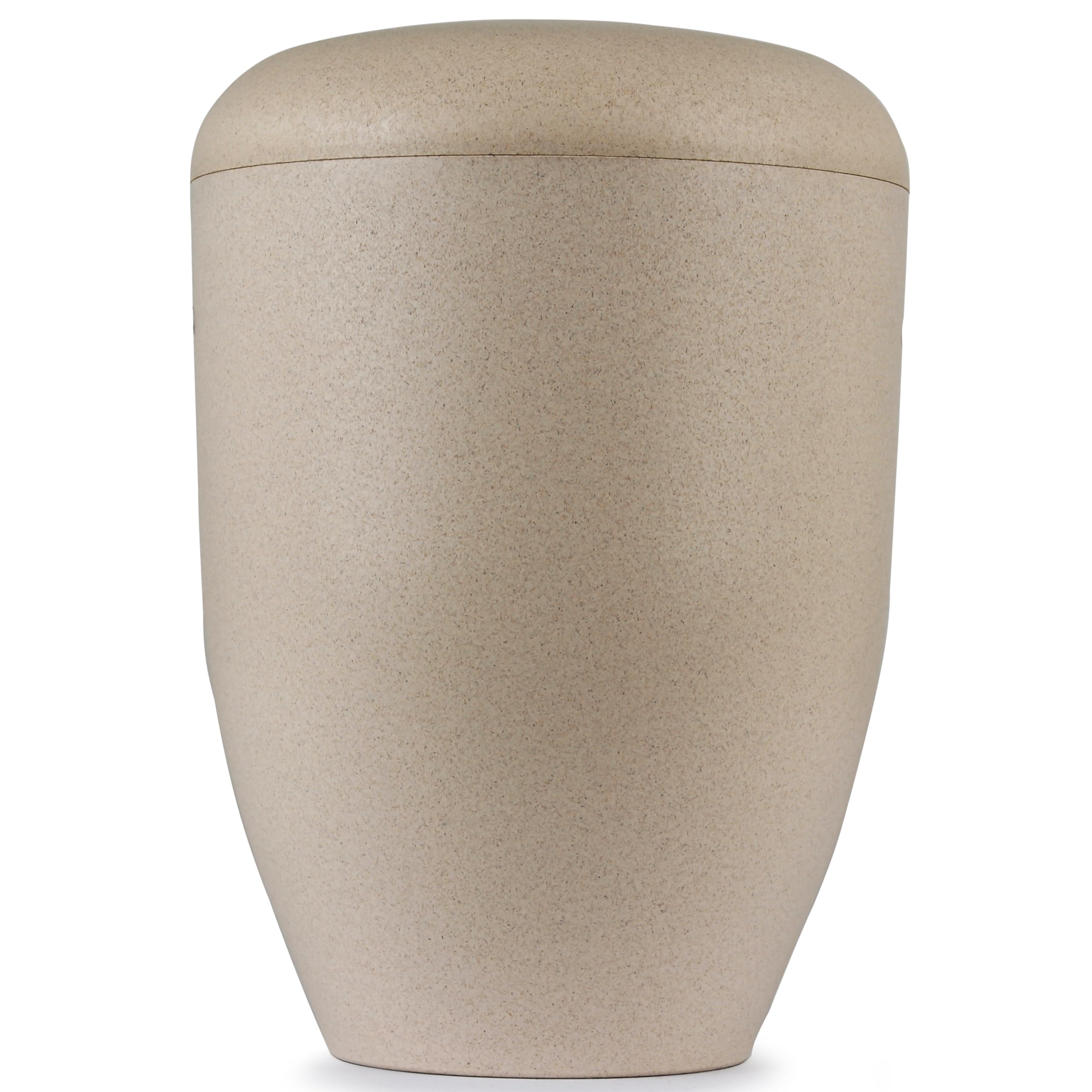 VELORA Bio Urne in Beige - Urnen für Menschen Asche zur ökologischen Bestattung - EIN würdevoller Abschied des Verstorbenen - Eine Beerdigung symbolisiert die Wiedergeburt in Form des Lebensbaums