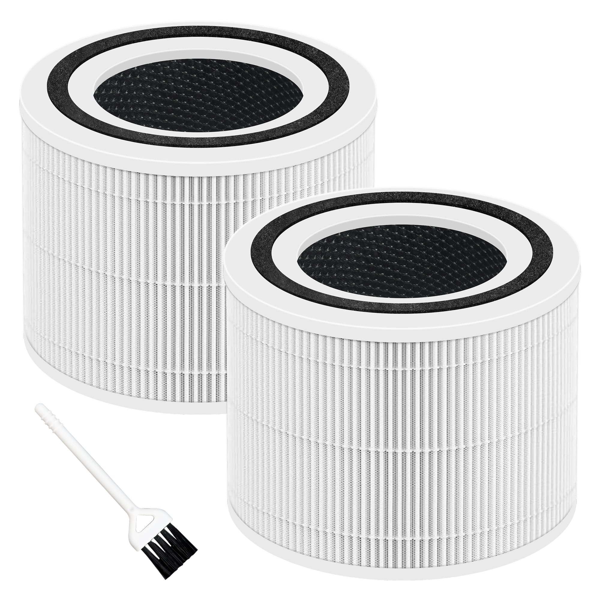 Lot De 2 Filtres De Rechange Pour Purificateur Levoit Core 300/300S/300-RF - Filtration HEPA H13 + Charbon Actif - Compatible Officielle