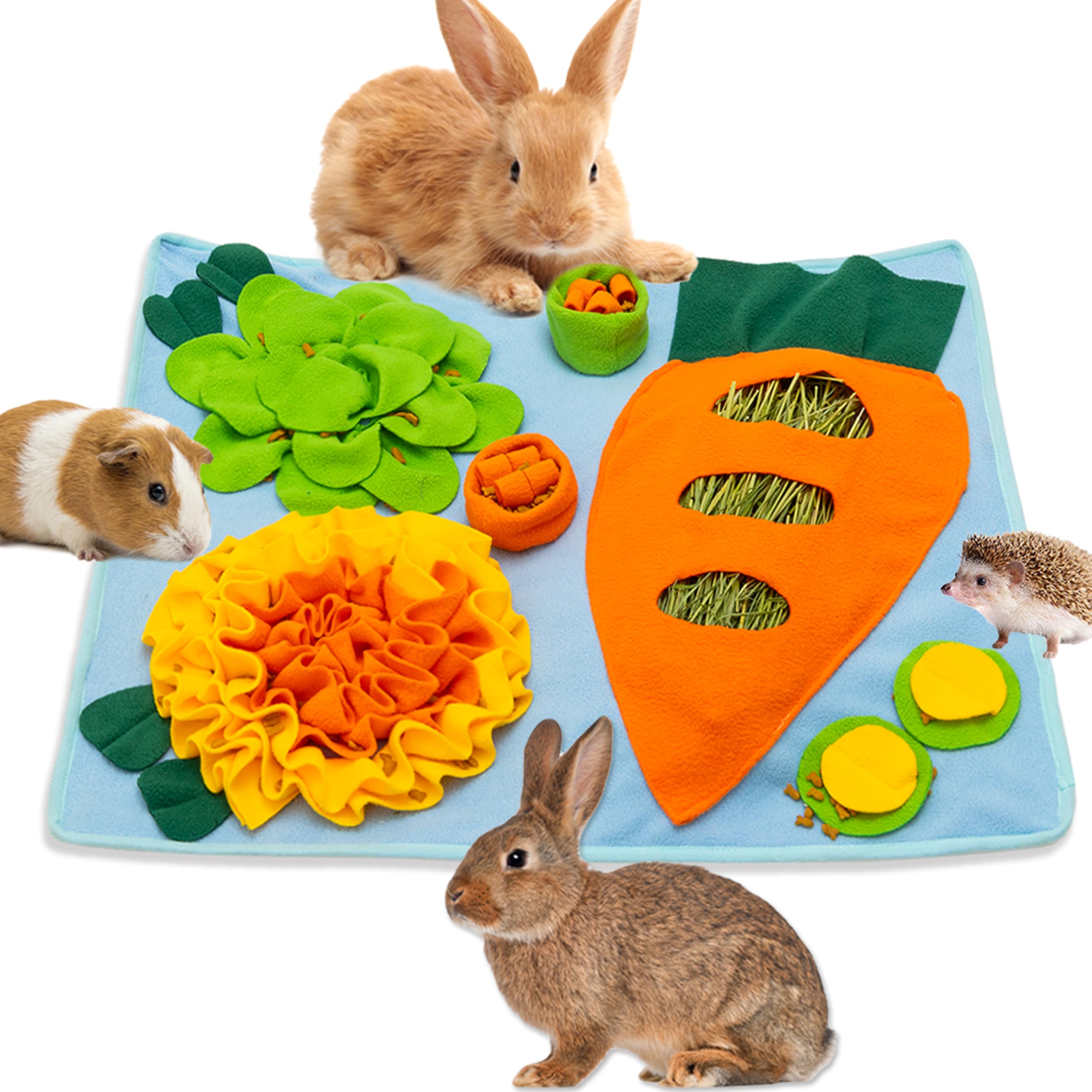 ORZECHKO Rabbit Hay Feeder Interactive Foraging Mat