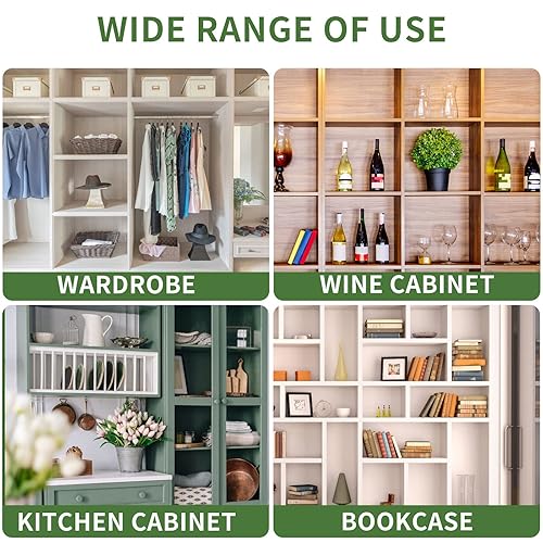 Miniatura 6 de Calcomanías autoadhesivas blancas para agujeros de tornillo, 6 hojas, 840 tapas de plástico para gabinetes de muebles de madera, cubiertas a prueba