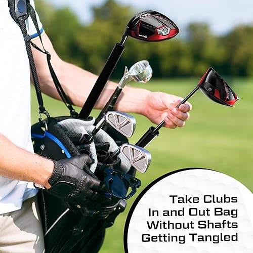 Miniatura 9 de Juego de 14 tubos para bolsas de golf (1.25 pulgadas) + 1 (1.5 pulgadas) para agarre de putter grueso, mangas de protección para club, divisores y