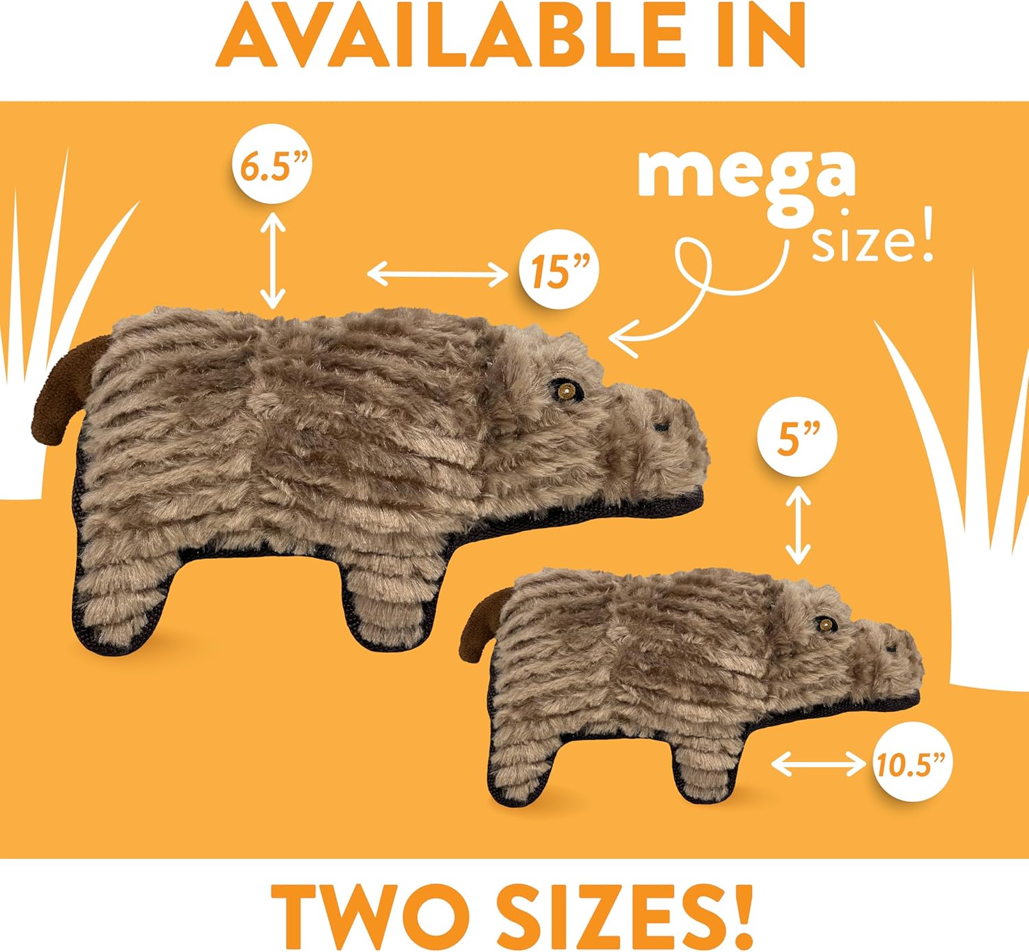 積極的な噛む人のためのスパンキーな子犬のタフなぬいぐるみ - 丈夫な三層犬用噛むおもちゃ スクイーカー付き - 中型から大型犬に最適