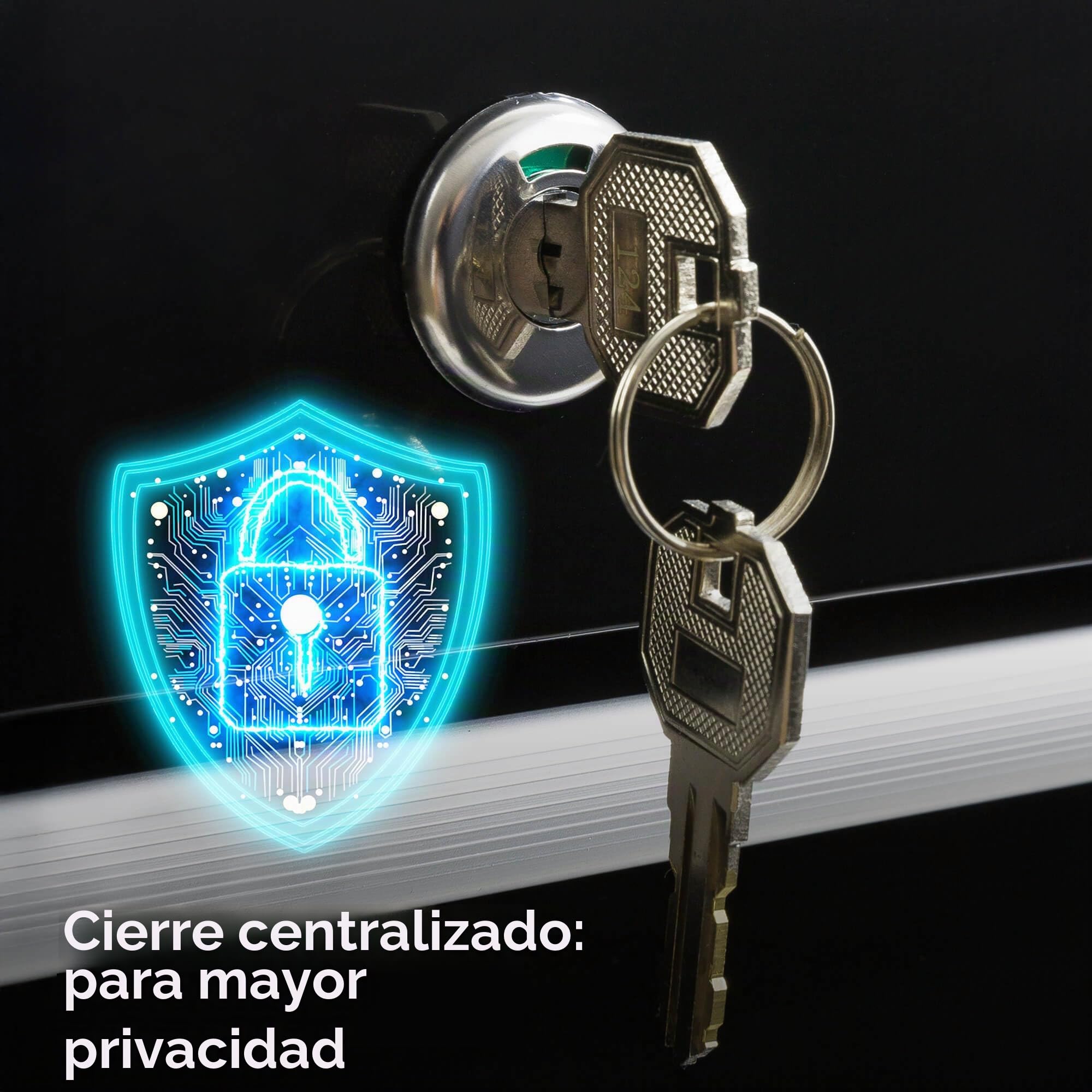 Arebos Carro de Taller 7 Compartimentos | Cierre centralizado | Revestimiento Antideslizante | Ruedas con Freno de estacionamiento | Metal Macizo | Negro