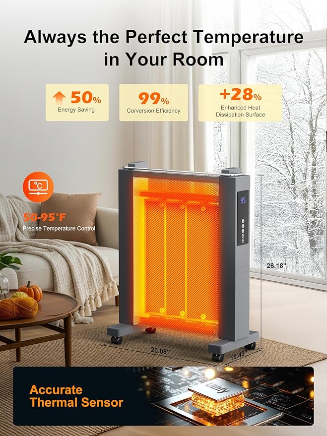 Calefactor Eléctrico Portátil Convector 1500W 110V miniatura 4