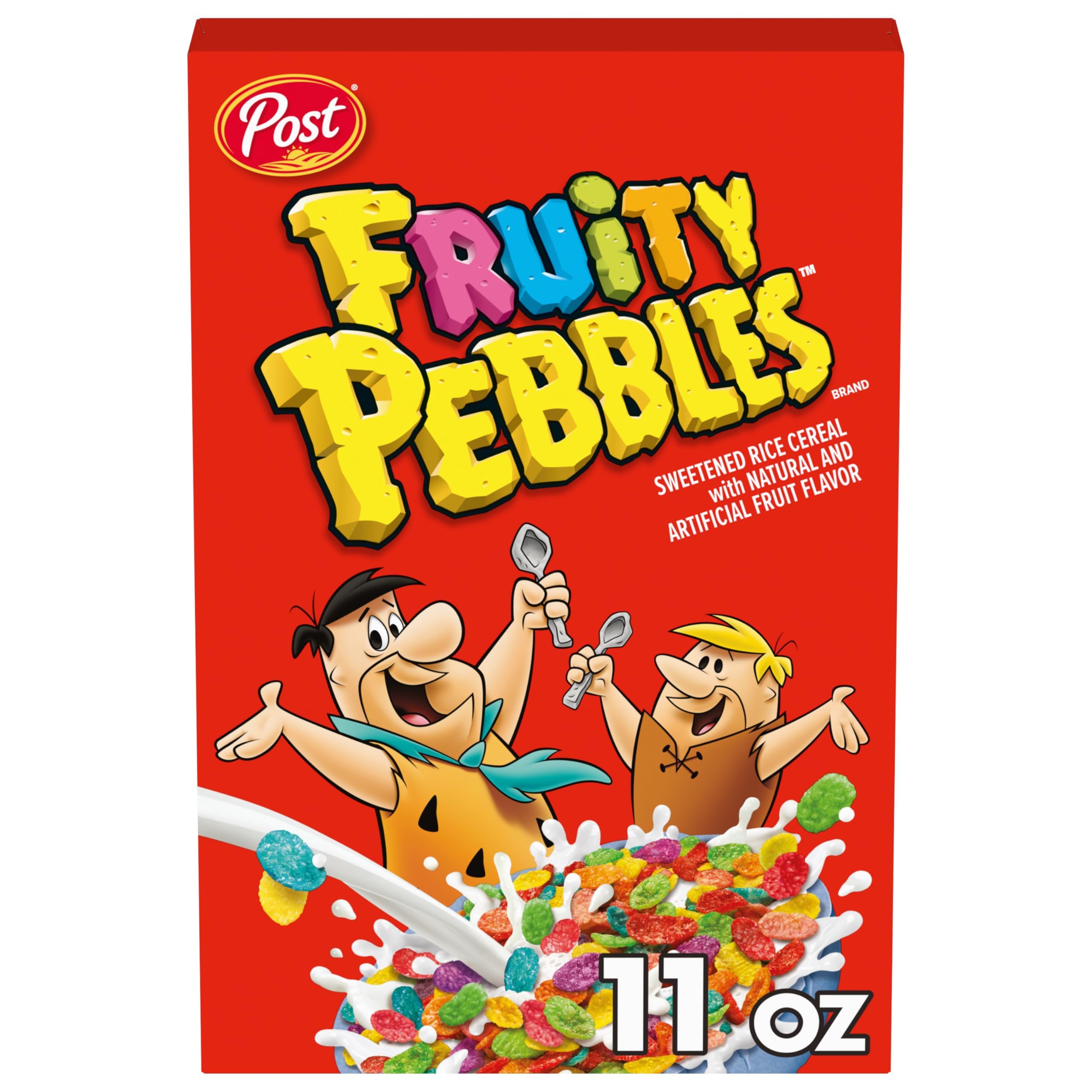 Fruity PEBBLES Breakfast Cereal for Kids, Gluten Free, Made with Sweetened Puffed Rice, 11 oz