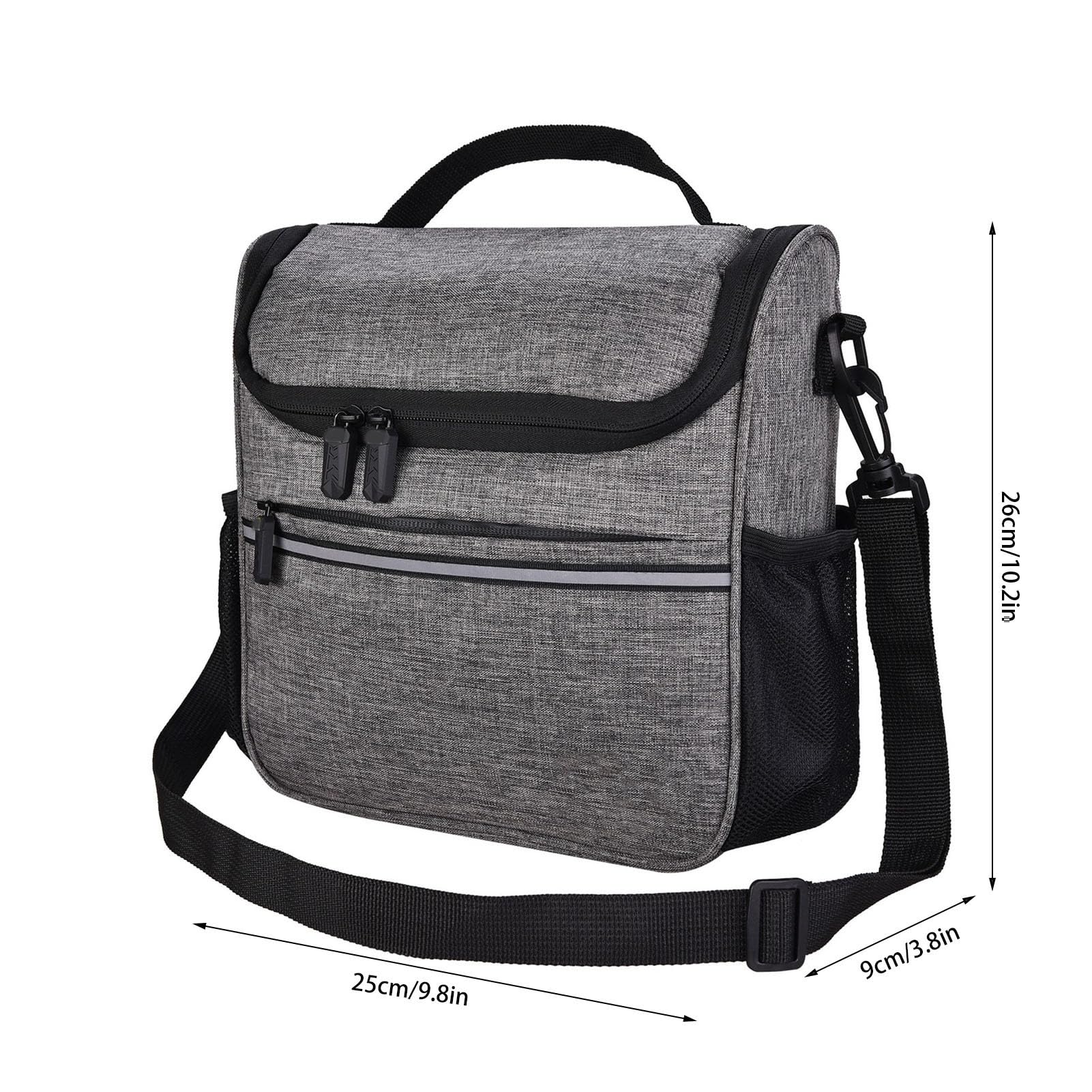 HUIOP Sac de guidon de vélo, sac isotherme étanche pour guidon de vélo, sac à bandoulière, sac de vélo de montagne, vélo de route, sac à bandoulière