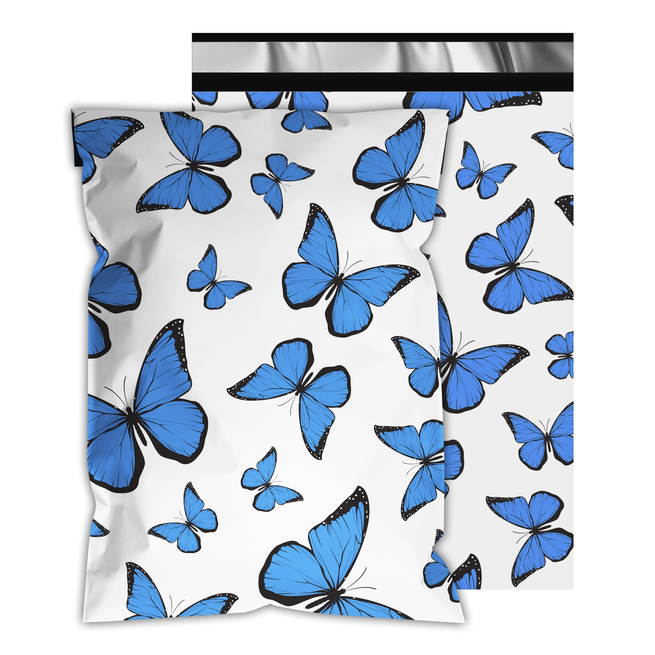 Cute Poly Mailers 6x9 Inch 100 Pcs - Butterfly Printed Shipping Bags for Clothing - Waterproof and Tear Resistant Mailing Envelopes - Self-Sealing Packaging Bags for Small Business