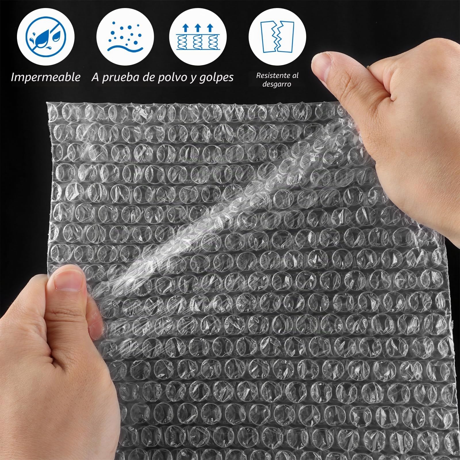 CYEER 100 piezas bolsas de burbujas transparentes, 15x25CM bolsas de plástico de burbujas, bolsas de burbujas, material de embalaje de plástico de burbujas para el embalaje de envío