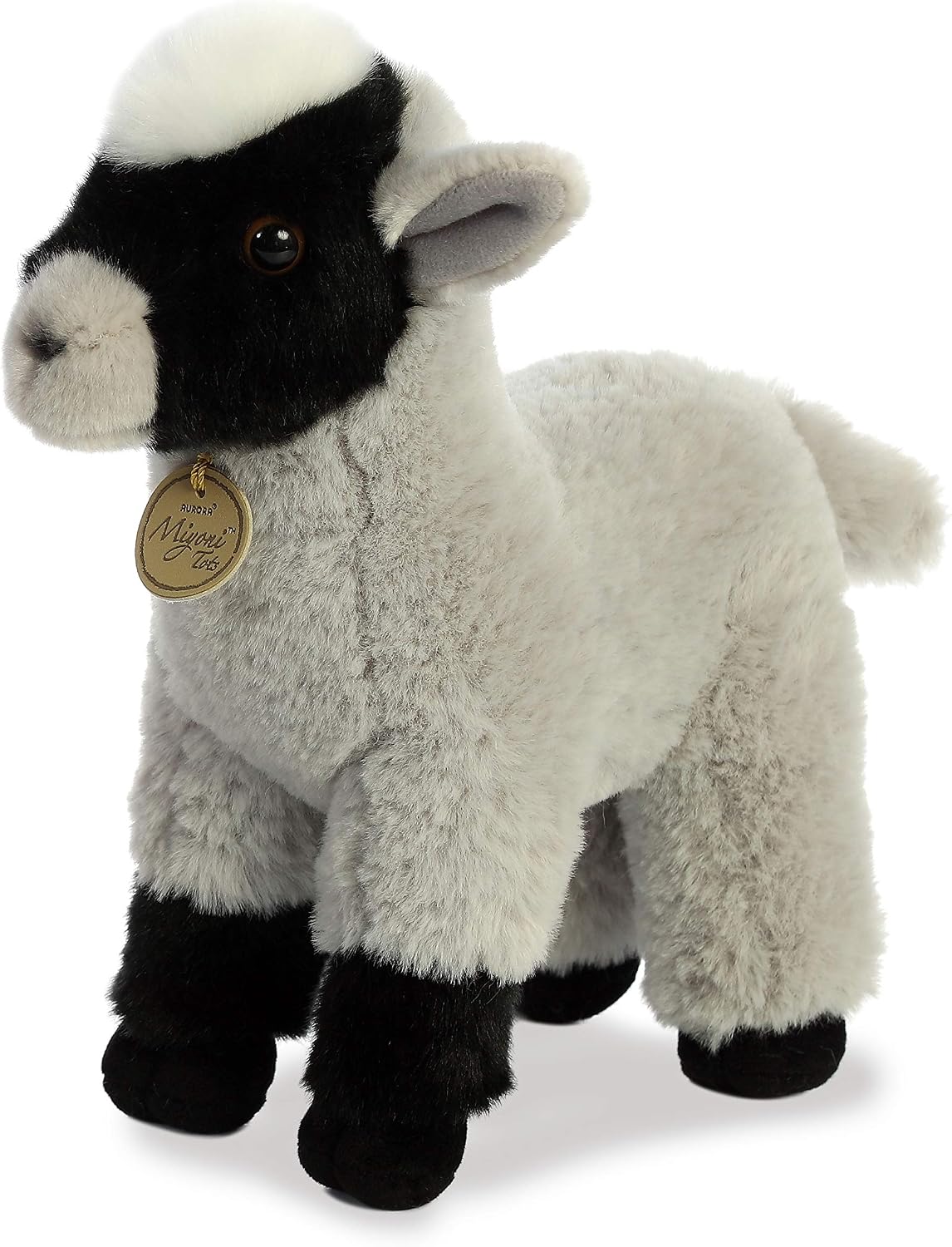 Aurora® Adorable Miyoni® Tots Goat Kid Stuffed Animal - Lifelike Detail - Cherished Companionship - Gray 11 Inches