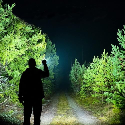 Miniatura 2 de Linterna recargable roja 4 en 1, linterna LED multicolor (blancorojoazulverde) con 4 modos, linterna con zoom de alto lúmenes para camping,