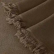 TAOCOCO Couch Cover, Couch Cover Blanket for Sofa, Thick Durable Throw for Sectional Couch, Washable Furniture Protector for Dogs Kids, Tassel Trim, 71''x102'' Brown