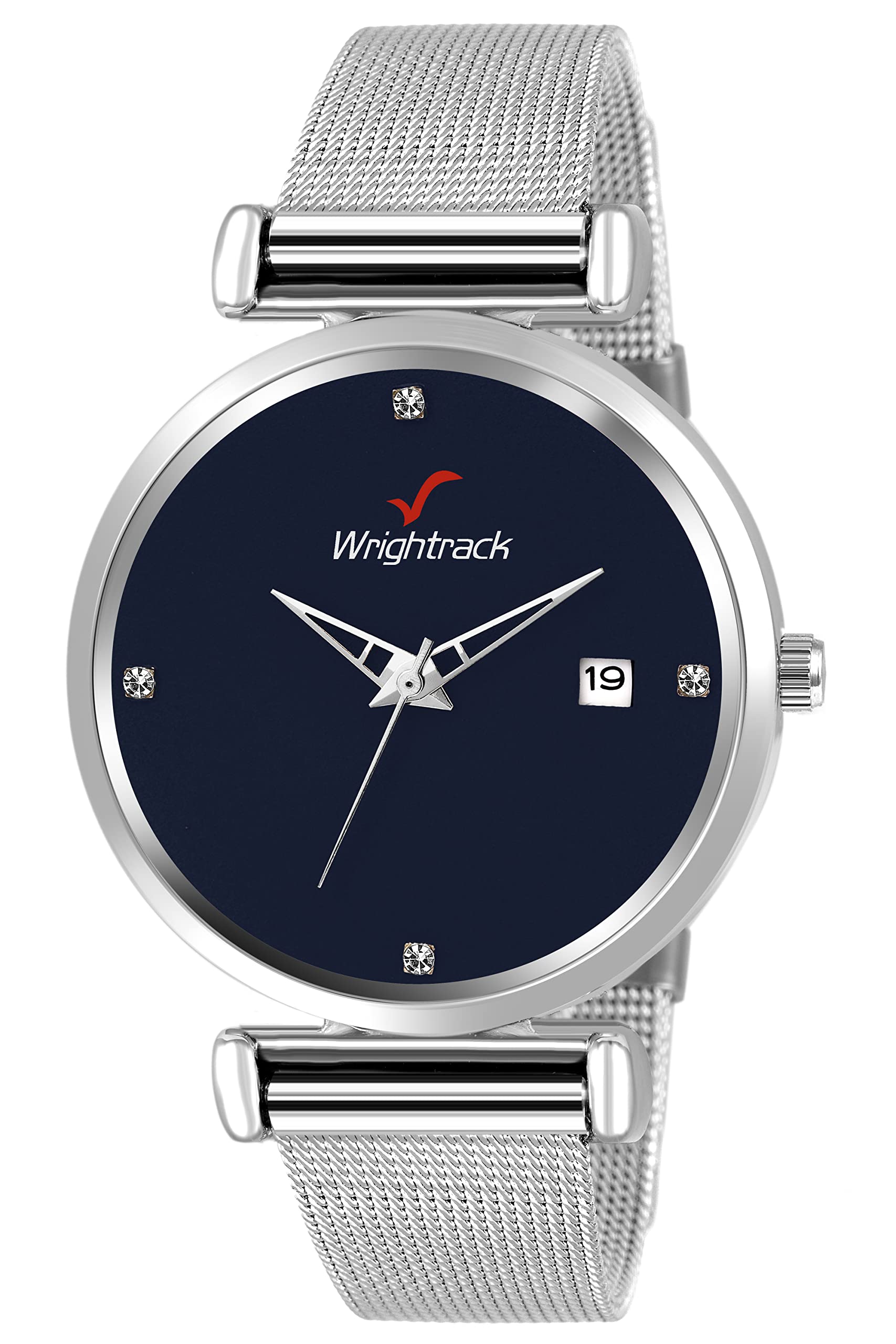 WRIGHTRACK Analogue Date Quartz Movement Stainless Steel Wrist Watch for Womens and Girl (Dark Blue) (B09Z83VZM9) Amazon Price History, Amazon Price Tracker