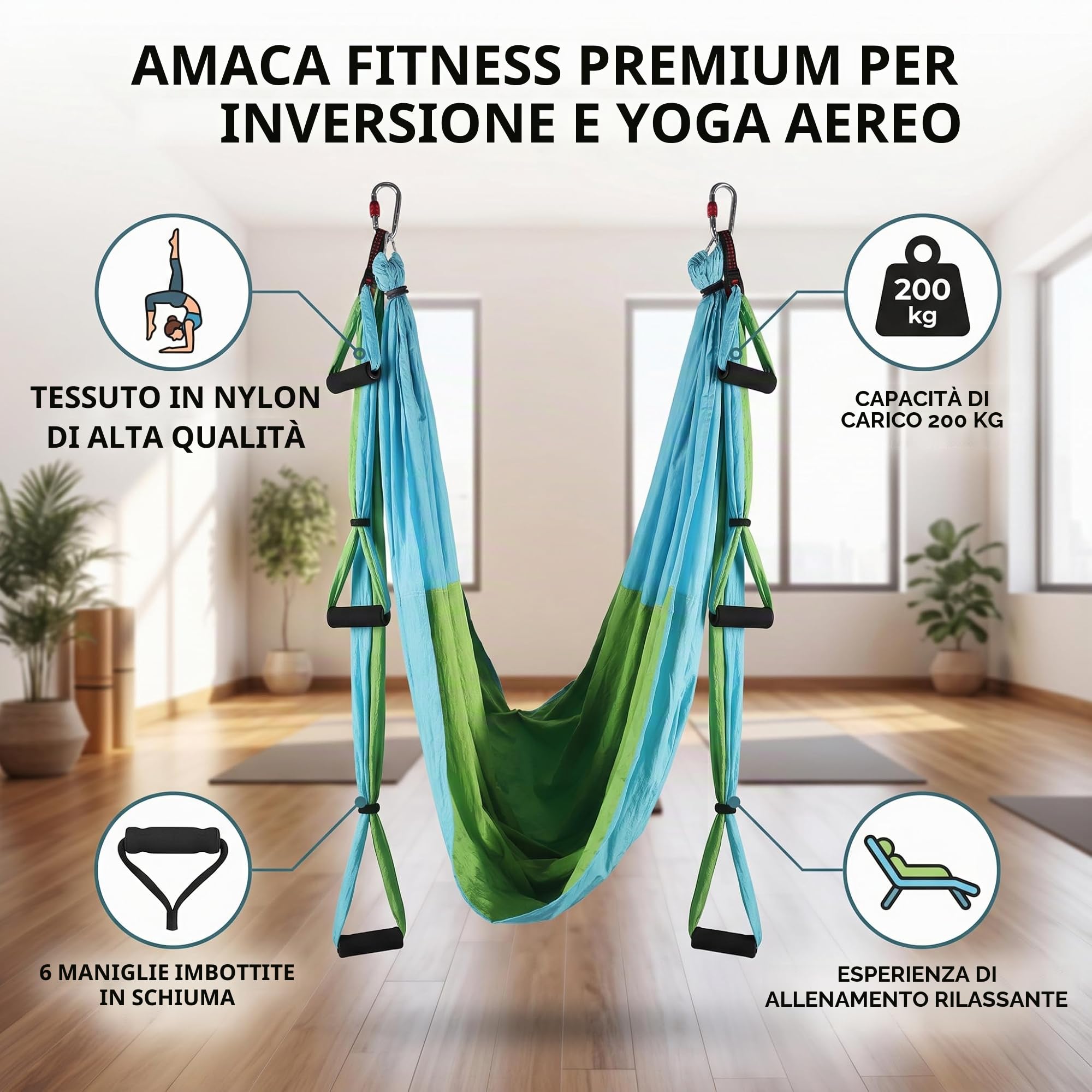 Aerial Yoga Hammock, Materiale, Aerial Yoga SlingYoga Hammock Swing Chair and Yoga Hammock, Yoga Swing