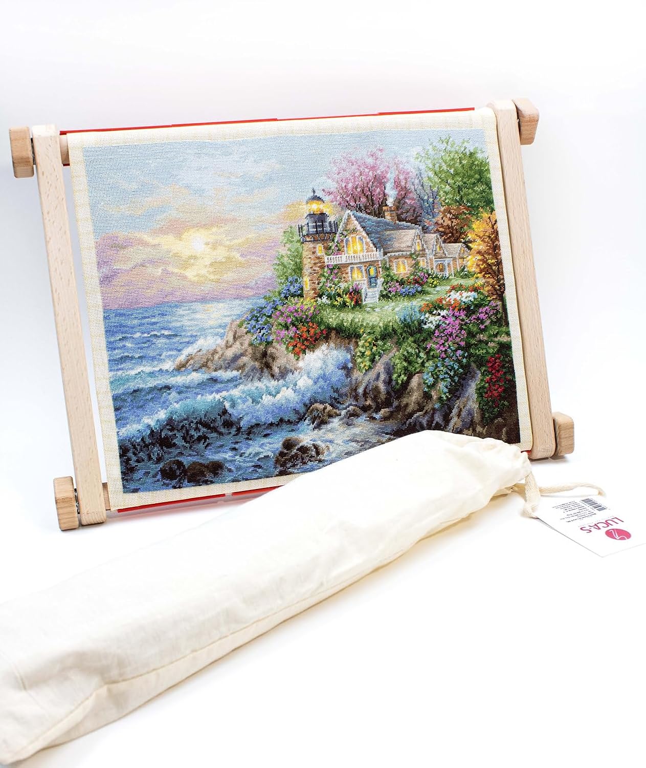 Needlework Frame, Embroidery Frame with Clips, Cross Stitch Frame, Tapestry Frame, Stitching Frame (40 x 56 cm)
