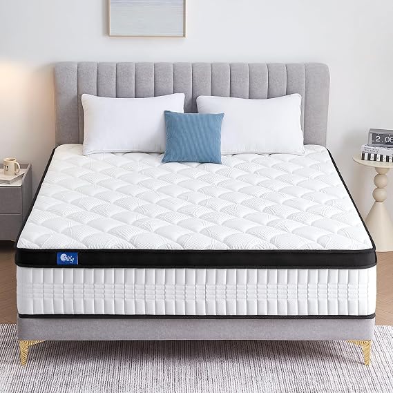 12 Inch Small Double Mattresses 4ft for Back Pain Relief, Hybrid Pocket Sprung Memory Foam Mattress with Cool & Supportive, 7-Zone Medium Firm Mattress, 30cm Deep 120 X 190 cm
