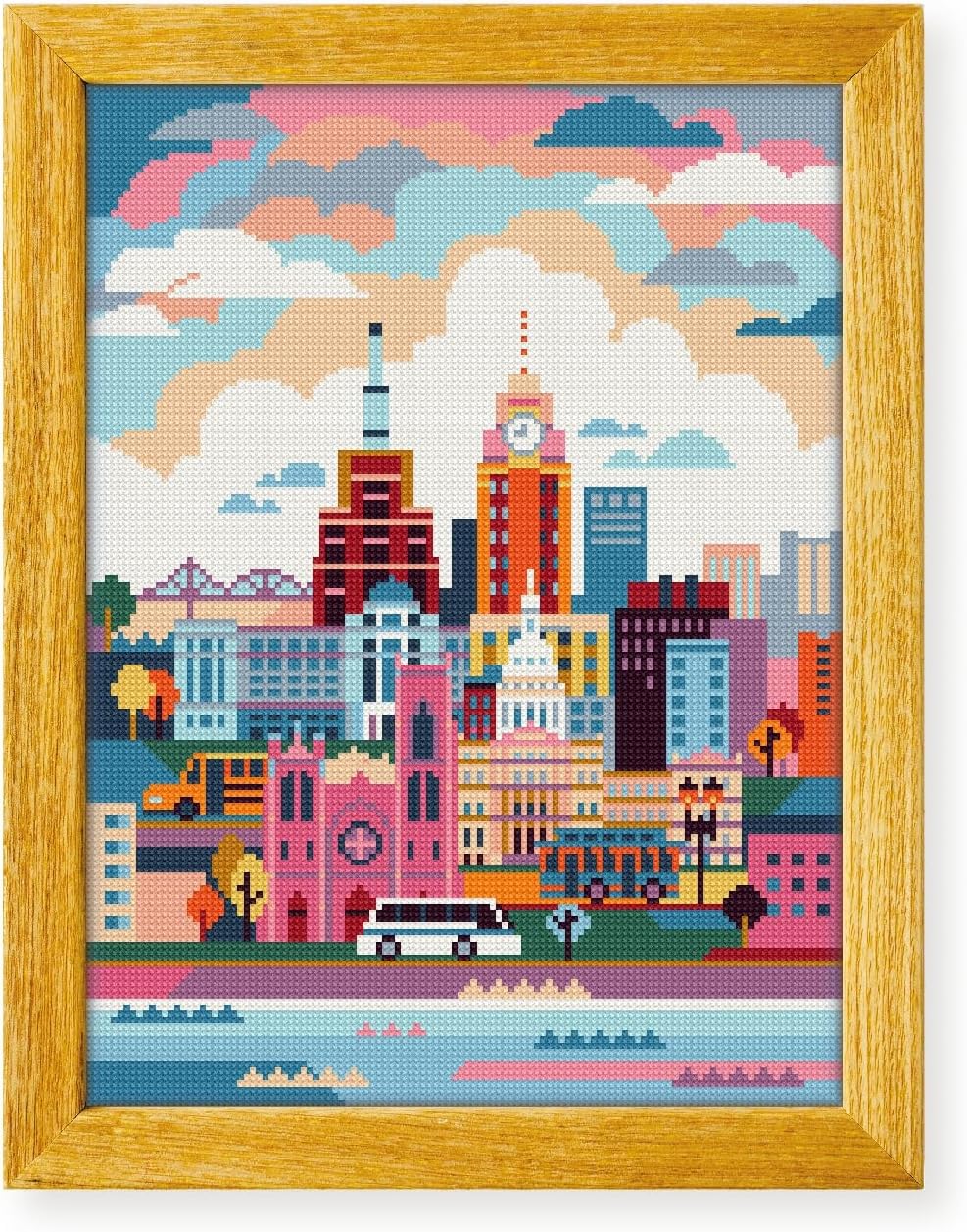 Awesome Pattern Studio Lansing Michigan USA DS317, Diamond Painting Kit, Diamond Art Kits for Adults, Full Drill 5D Diamond Dots Kits. All Items Included.