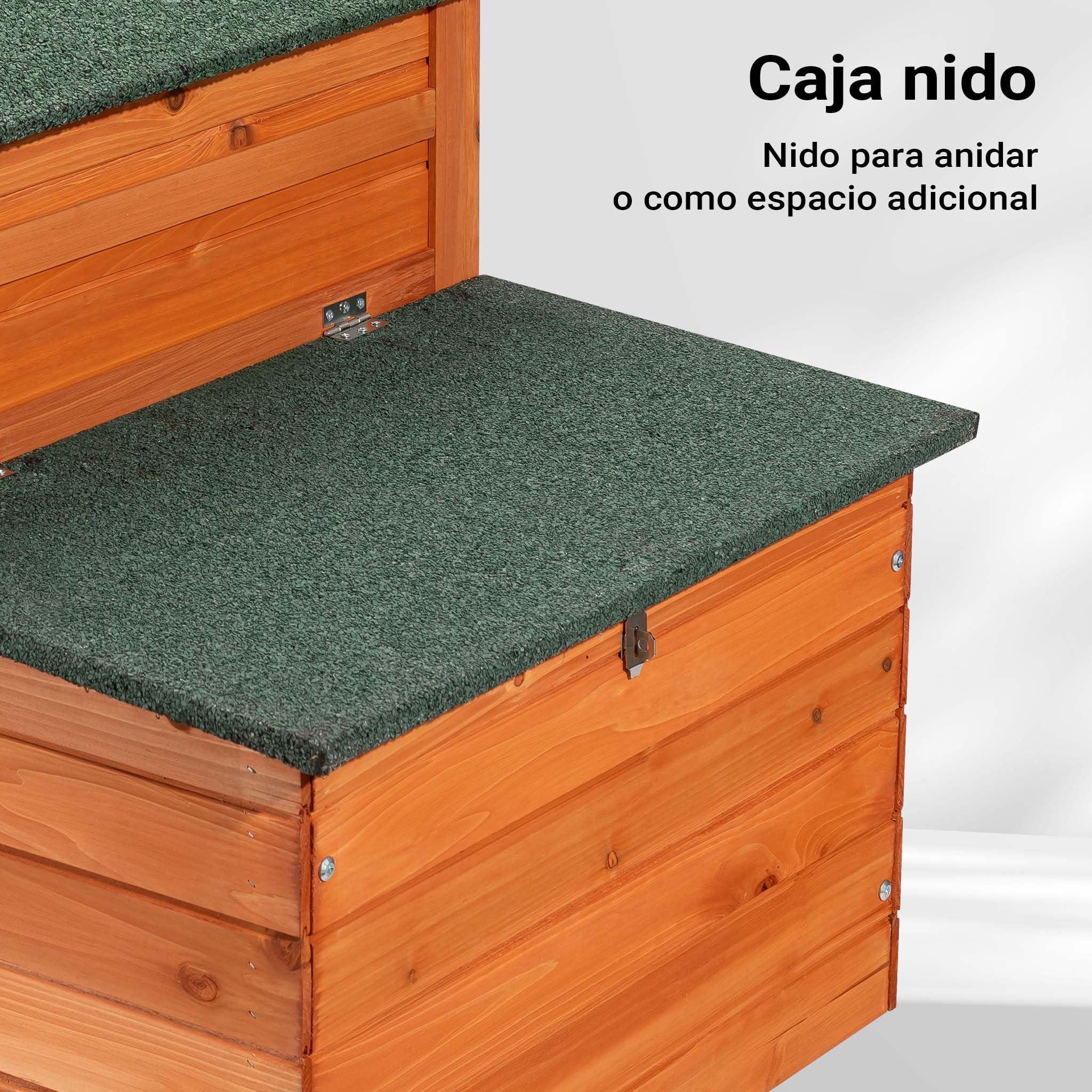 Conejera Casa Caseta Animales pequeños Madera Exterior Mascota Jaula Corredor