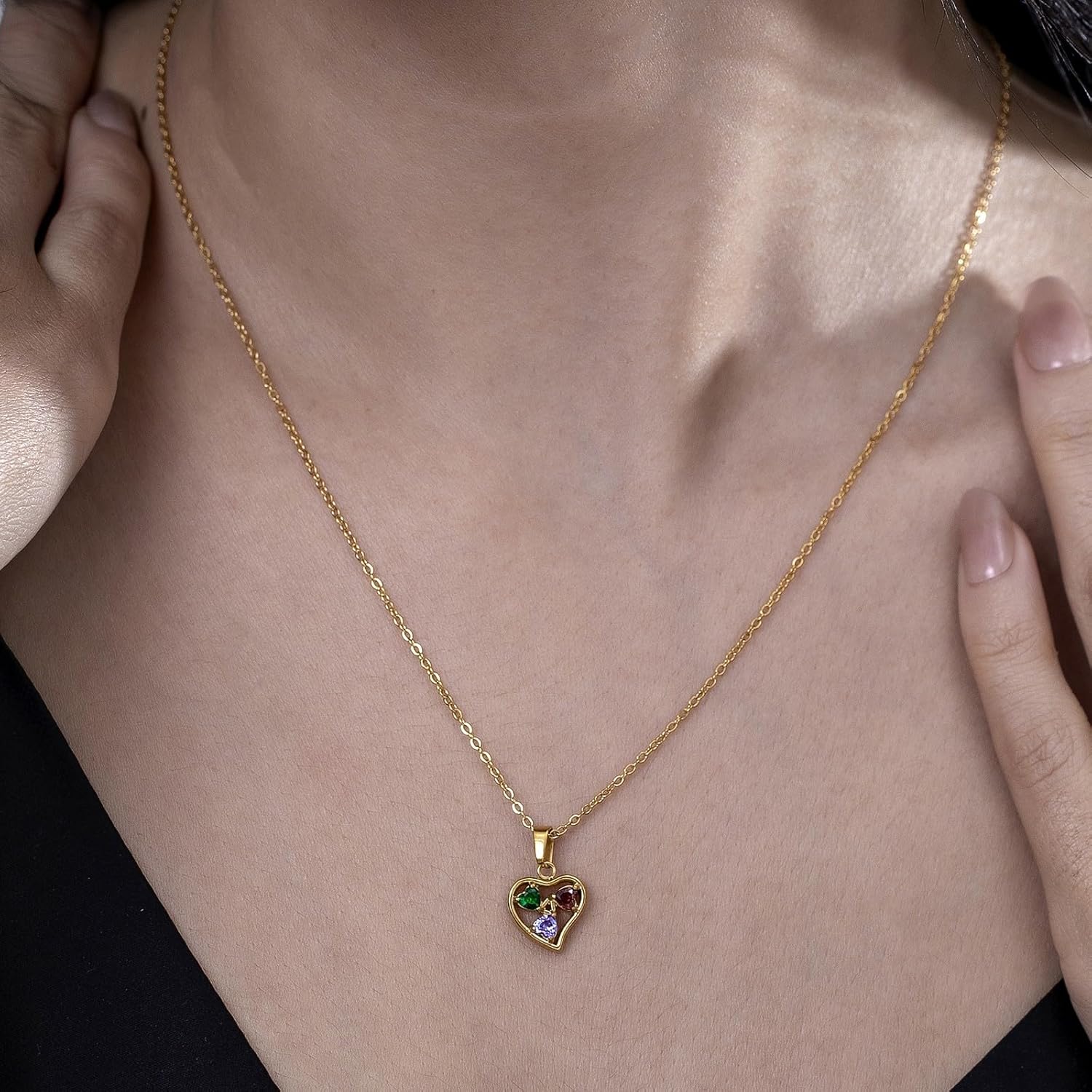 heart pendant necklace christmas gifts for her