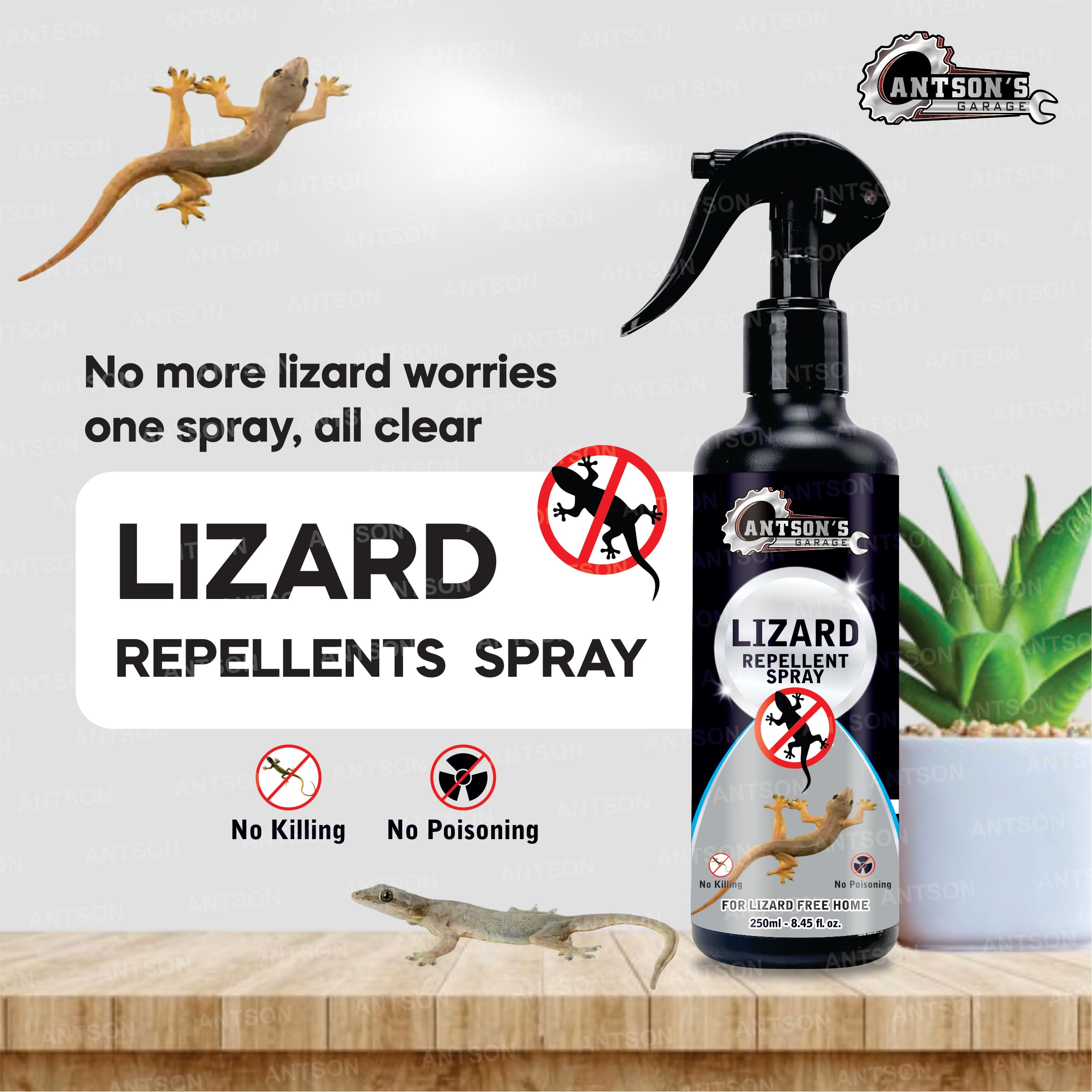Antson 250 ml Lizard Repellent Spray | Repellent for Home Spray Pest Control | Made With Plants Oil, Irritant-Free, Chemical-Free | Baby-Safe, Skin-Safe, Plant-Safe (Lizard Repellent) - Image 2 thumbnail