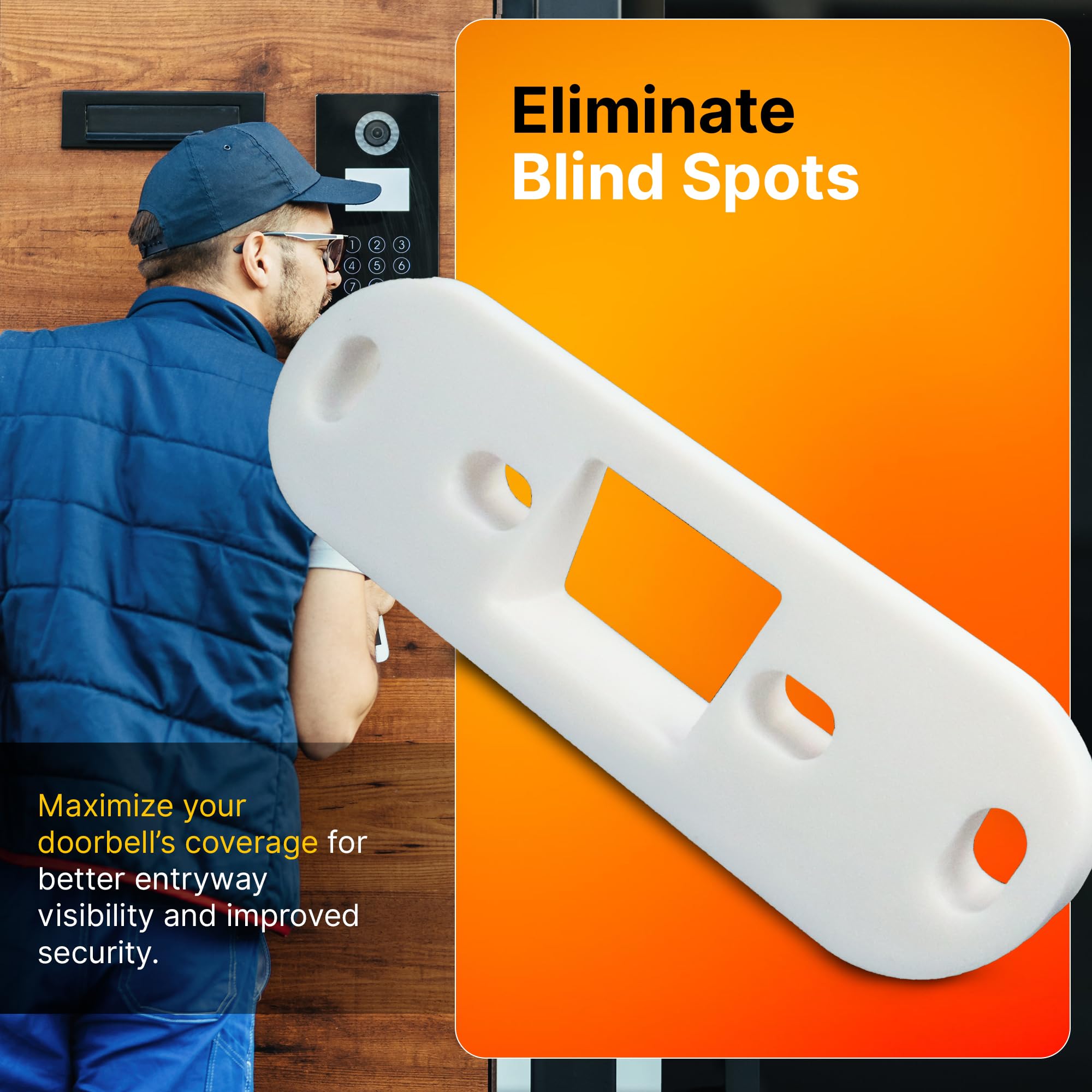 Splashncolor Video Doorbell Wedge Angle Mount Bracket Compatible