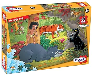 Frank The Jungle Book Jigsaw Puzzle (60 Pieces) for Kids Above 5+ Years - Fun & Challenging Brain Booster Games - Educational Puzzle for Focus and Memory -33320 - image, photos