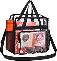 Vista 58 de Bolsa de mano transparente Oraben aprobada por el estadio 12 x 6 x 12 Bolsa de estadio para trabajo, deportes, juegos, gimnasio