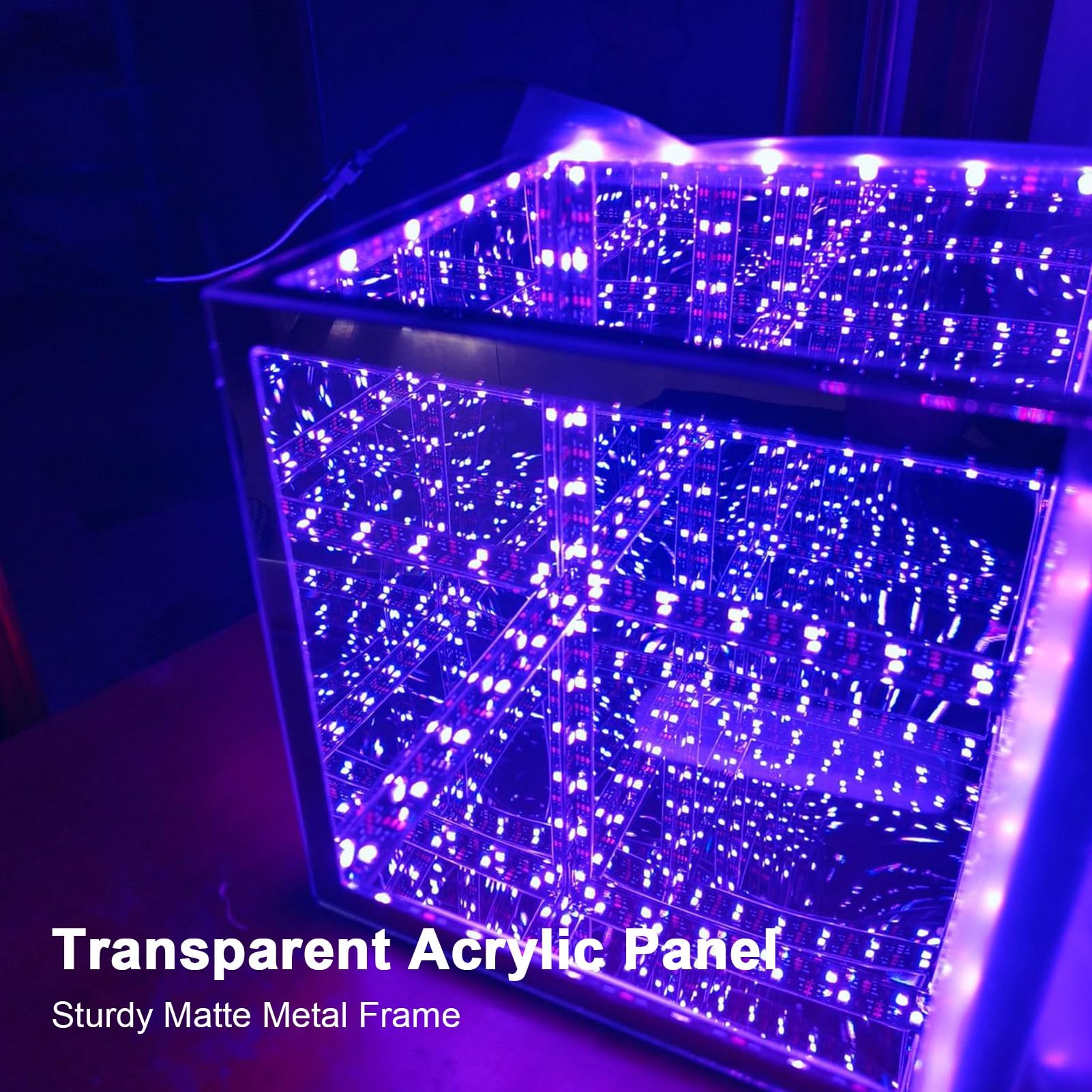 Luocute Lustro LED Cube Light 7,9 Cala, Akrylowe Lustro Infinity z