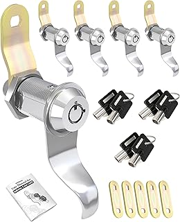 Naissian RV Locks for Storage Door 1 1/8 INCH, Camper Storage Locks for Travel Trailer Compartment Cabinet Drawer with Keys 1 1/8", Pack of 5 Locks with 6 Keyed Alike with Manual