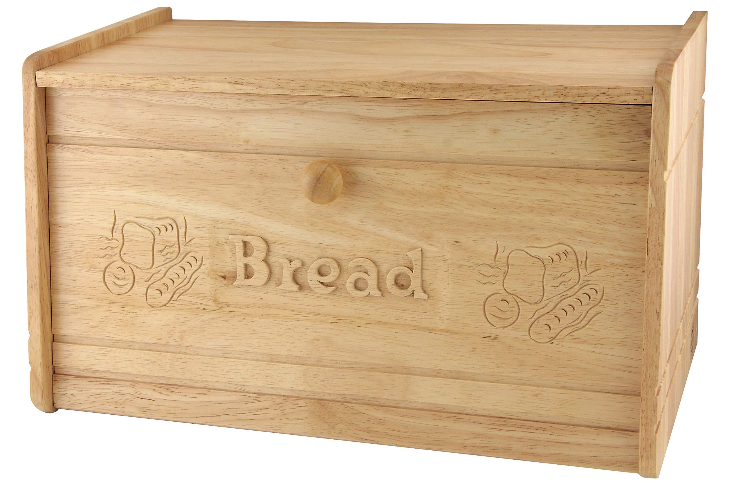Apollo The Housewares Brand Multi-Colour Apollo 1192 Rb Bread Bin Carved, Wood, 40X23x23.5