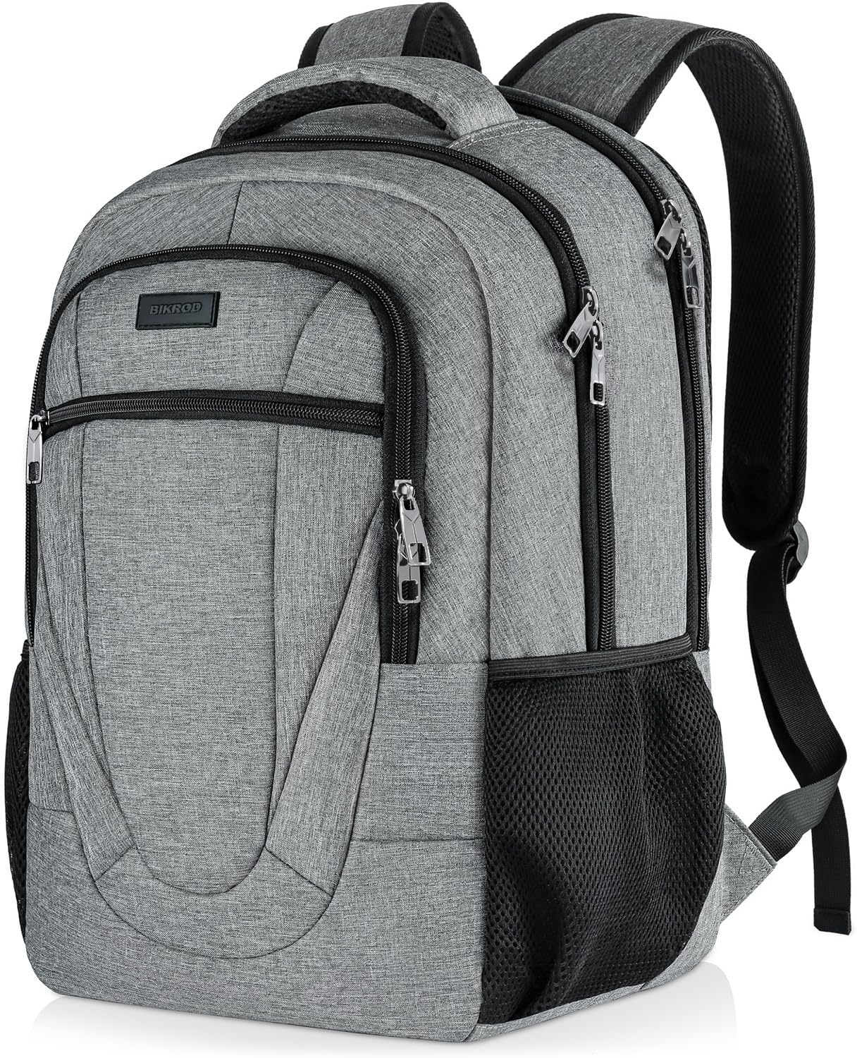 BIKROD Travel Laptop Backpack for Men and Women, Backpacks for School Teen Boys, Business Anti Theft Slim Sturdy Back Pack Adult Computer Bag Gift 15.6 IN Laptop, Grey : Clothing, Shoes