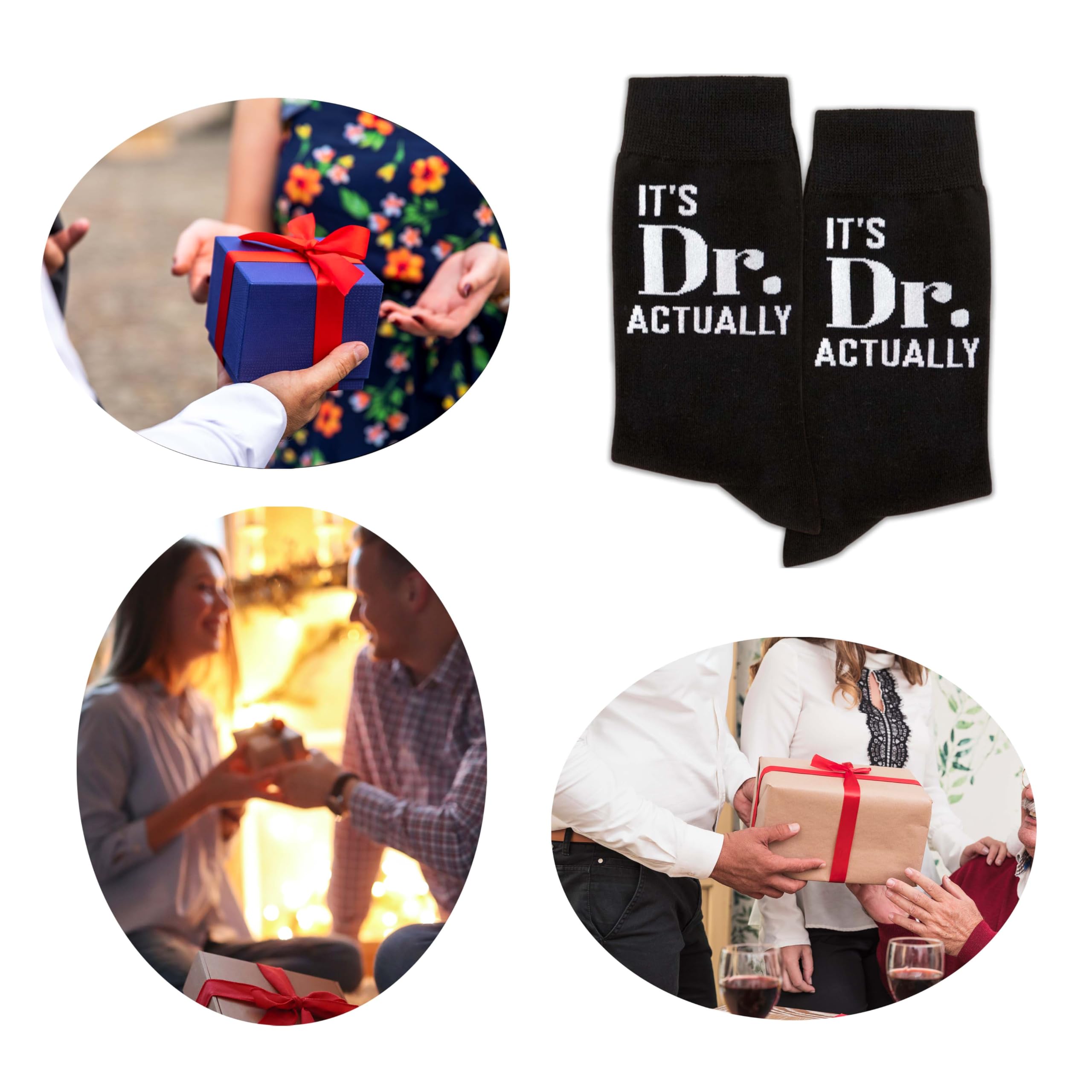 Regalos de médico, calcetines divertidos, "It's Dr. Actually", regalos únicos para médicos, regalos de graduación de médicos, calcetines novedosos con temática de médico, regalos para cumpleaños,