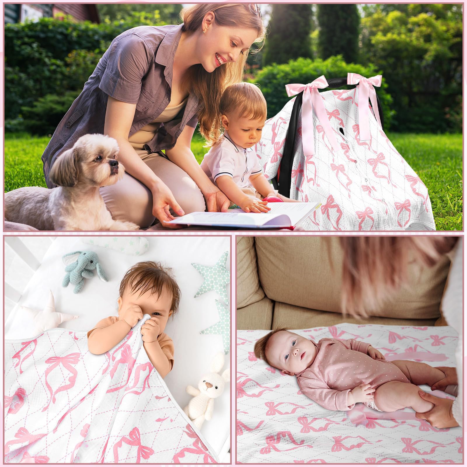 Elegante funda de lactancia con algodón ligero, ideal para viajes de lactancia y protección para bebés, accesorio para mamá y lactancia