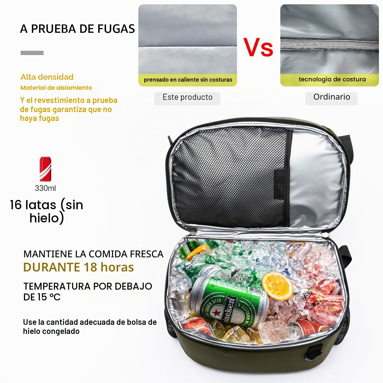 TUGUAN Mochila Nevera Mochila Isotérmica 28L Ligera de Doble Pared, Aislada, a Prueba de Fugas Mochila Térmica para Pícnic, Camping, Viajes, Senderismo, Playa, Parque