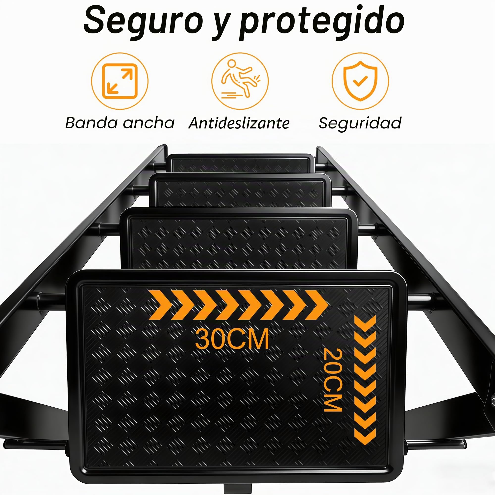 Escalera 5 PedañOs con Acero Inoxidable,Escalera Escaleras Plegables Bandeja de Herramientas,Escalera Plegable Alfombrillas Antideslizantes,Carga Maxima 150kg Blanco Negro