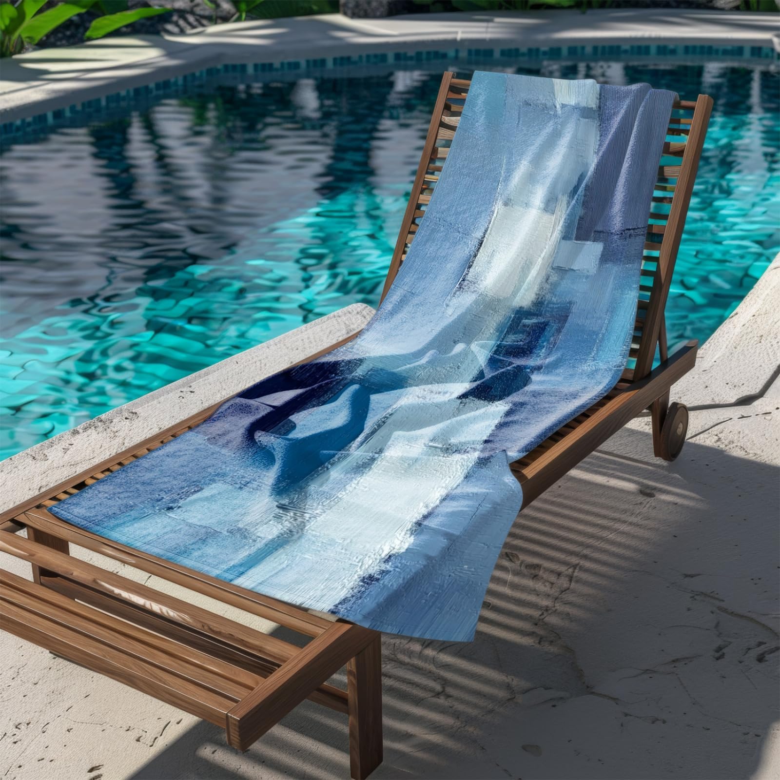 Générique Serviette de Plage 100X200 Graffiti Bleu