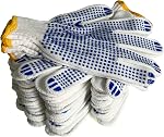 Safety Gants de travail, 24 Pack Gants en coton pour hommes & Gants pour la construction de garage pour femmes, points antidérapants